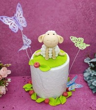 Schaf Tortenfigur aus Fondant Für Motivtorten, Schmetterlinge aus Zuckerpapier