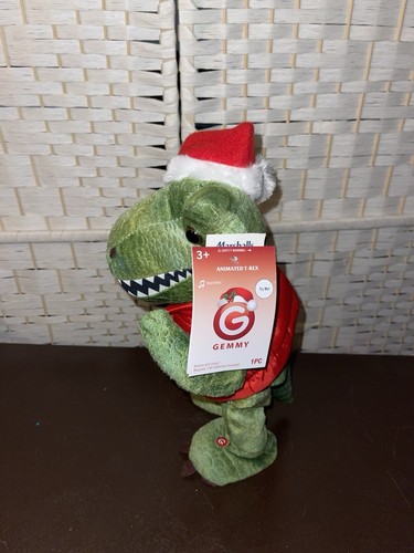 Gemmy 2024 Animated Party Animals Red Vest Dancing Dinosaur T-REX Jingle Bells - Picture 2 of 4