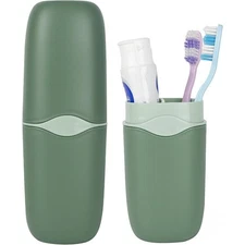 Portable Travel Toothbrush Holder with Detachable Cover Case for Camping School