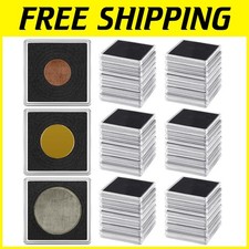 150 Pcs Adjustable Acrylic Coin Cases with Sponges
