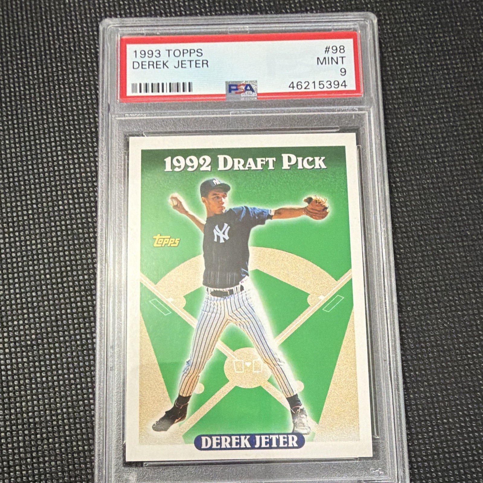 Topps 1993 Derek Jeter #98 Draft Pick Yankees PSA 9 Baseball Card