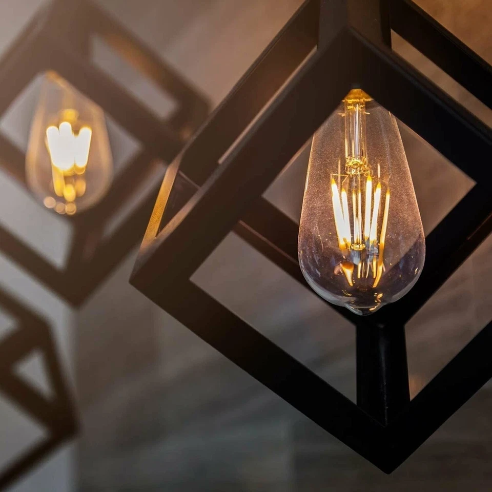 Luxrite Vintage S19 LED Edison Filament Bulb 60W 2700K 550lm Dimmable (4-Pack) - Image 2 of 4