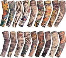 18Pcs Temporary Tattoo Arm Sleeves for Men Women - Fake Tattoo Sleeves