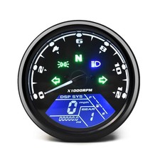 0011 Digital Gauge Motorcycle Speedometertachometerodometer Mph Kmh Univer...