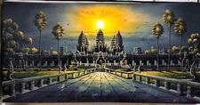Wall Art of Angkor Wat Oil Painting 50cm x 100cm