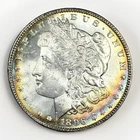 1896 P $1 Morgan Silver Dollar Choice BU UNC Uncirculated Cool Rainbow Toning!!