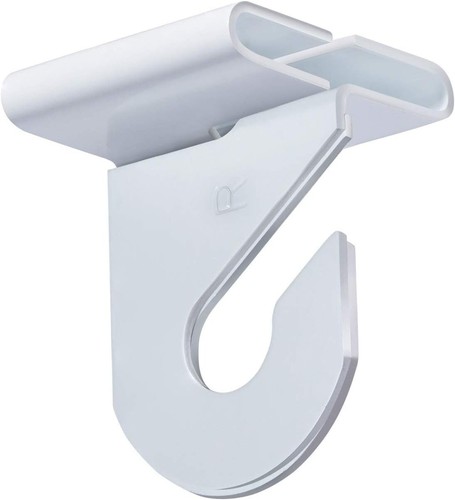 White Enamel Finish Ceiling Hooks - Pack of 50 Right and 50 Left Aluminum Pieces - Picture 3 of 7