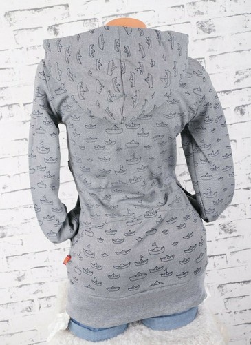 Damen Piquet Jacke Slim Fit Kapuze Hoodie Fleece angeraut Boote S M L XL 2XL - Bild 29 von 59