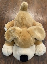 FAO Schwarz Brown and Cream Puppy Dog Plush 20"