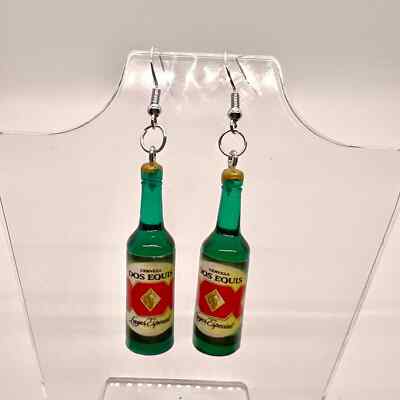 Equis Earrings - XX Alcohol Bottle Earrings - New Years Eve Earrings