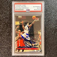 2003-04 Fleer Ultra #30 Jason Collins Signed Card AUTO PSA Slabbed Nets