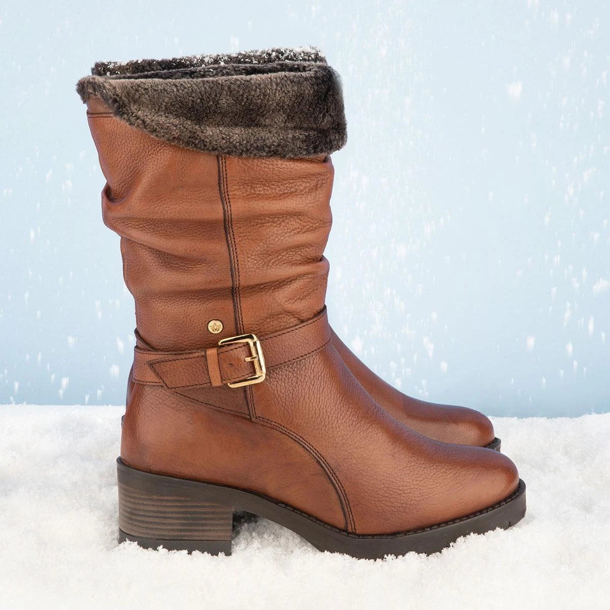 Womens tan hotsell calf boots