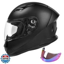 JAGASOL DOT Lightweight Full Face Motorcycle Street Bike Helmets with Extra T
