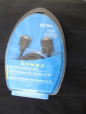 DYNEX 10ft PC VGA/SVGA Video EXTENSION Cable Brand New DX-C101781 NEW SEALED