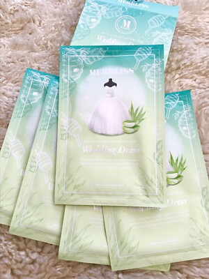 MERBLISS WEDDING DRESS ALOE HONEY SOOTHING CLEAR SEAL FACE SHEETS MASK 5 PC SET