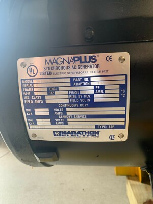 #ad Marathon Magna Plus 30KW Generator End $1795.00