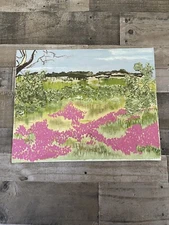 Oil on Canvas Floral Landscape Unsigned Student Work 20 x 16 Original Trees