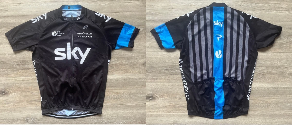 Maillot Cyclisme Team Sky 2015 - Rapha Noir XL - Manches Courtes - Tour De France