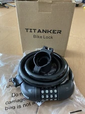 Titanker Combination Bike Lock 4 Feet Long NEW
