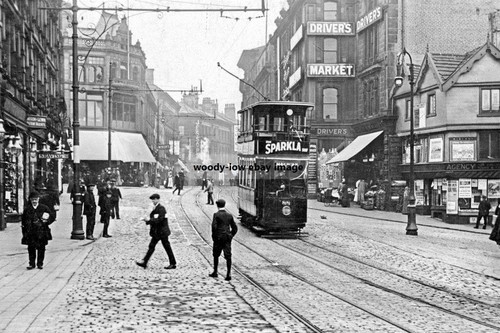 pt0202 - Tram at North Gate , Halifax , Yorkshire - print 6x4