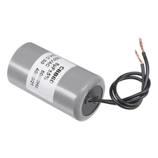 CBB60 Run Capacitor 250V AC 8uF 50/60Hz with 2 Wires Lead Run Round Low Loss