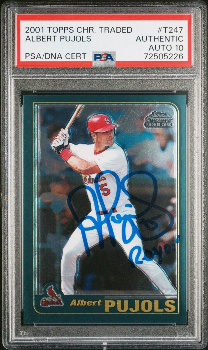 その他  Pujols RC topps Albert Pujols RARE Signed 2001 Topps Chrome RC “01 ROY