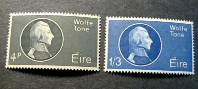 #ad Ireland Stamp Scott# 192193 Theobald Wolf Tone 1964 MH L275 $5.00