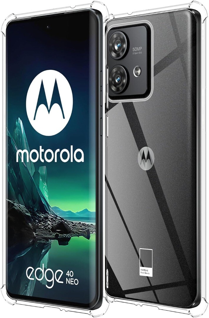 Custodia Compatibile con Motorola Edge 40 Neo Custodia, Cover per Cellulare Ultra telefono antiscivolo Sottile Case, Silicone Cover per Motorola Edge 40 Neo-Nero