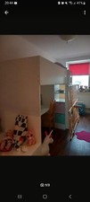 hochbett mit schreibtisch und schrank