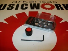 NEW Q-Parts Mini Dome Knob, ACRYLIC RED ON DARK BLACK, KDBMD-0277