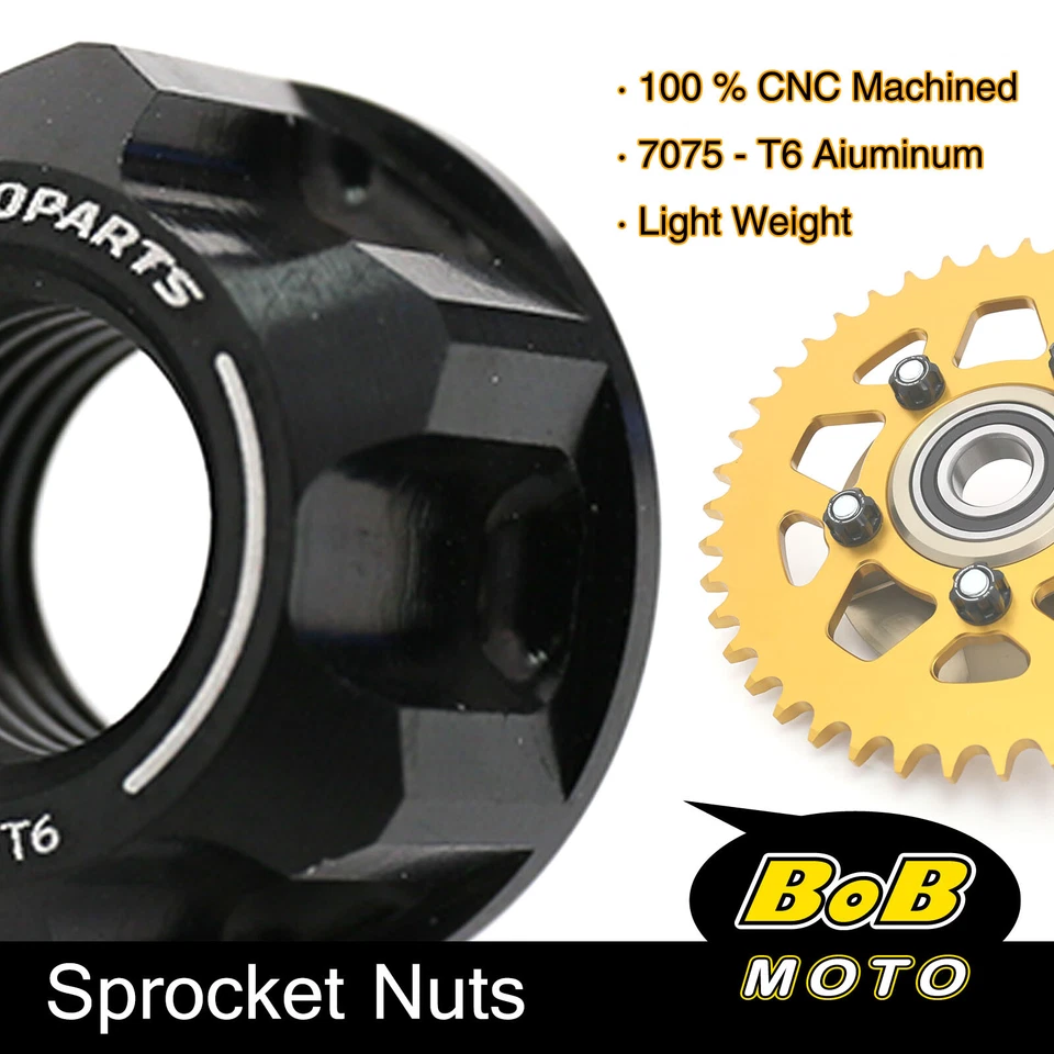 Motorcycle Rear Sprocket Nuts For Suzuki GSX-R 750 1000 600 TL1000 SV650 GSXS750 - Image 3 of 4