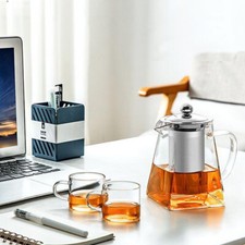 Luxury Glass Teapot Set - Heat Proof Design with Tea Strainer