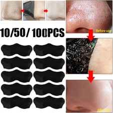 10/100pcs Remover Nose Blackhead Mask Sticker Cleansing Peel Off Acne Pore Strip