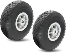 10" Flat Free Solid Tire Wheel，For Dolly Handtruck Cart，10" Flat Free Tires Air