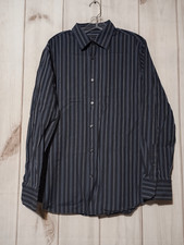 Banana Republic Shirt Men's Large Slim Fit Navy Button Front Long Sleeve