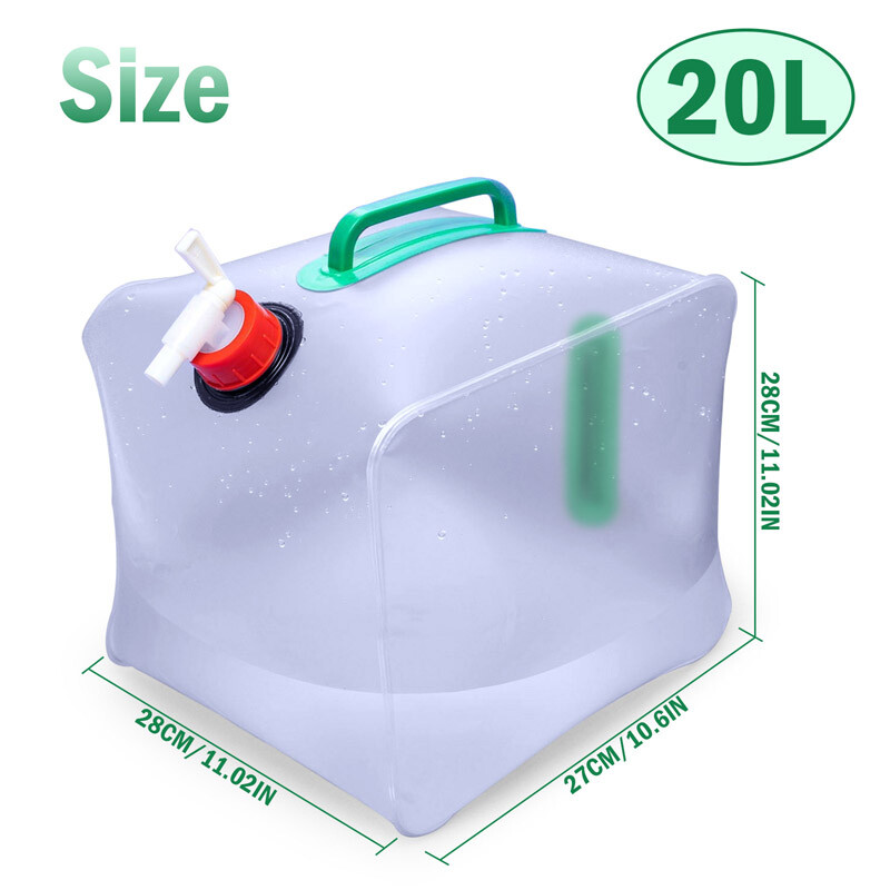 Sac à Eau Pliable 8 Litres Avec Robinet - Récipient Hydratation étanche Pour Camping, Randonnée, Vélo | Léger Et Portable