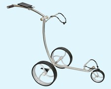 AVALON Edelstahl Golftrolley * Hand Trolley * Push Trolley * 3-Rad Golftrolley