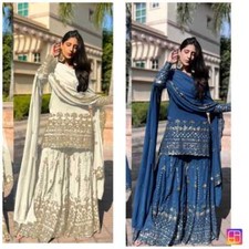 readymade wedding sharara salwar kameez indian pakistani bollywood suit plazzo