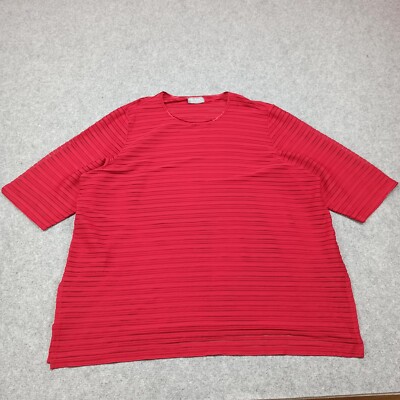 Ulla Popken-Selection Damen Shirt EU-50/52 UK-24/26 USA-20/22 Rot Bluse Top