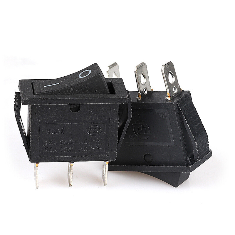MOMENTARY Pushbutton Switches Large Black Rectangle Rocker Switch - (On ...