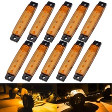 10x Amber Led 6 12v Side Marker Lights Indicators For Truck Trailer Bus Lorry Us 10x Amber Led 6 12v Side Marker Lights Indicators For Truck Trailer Bus Lorry Us