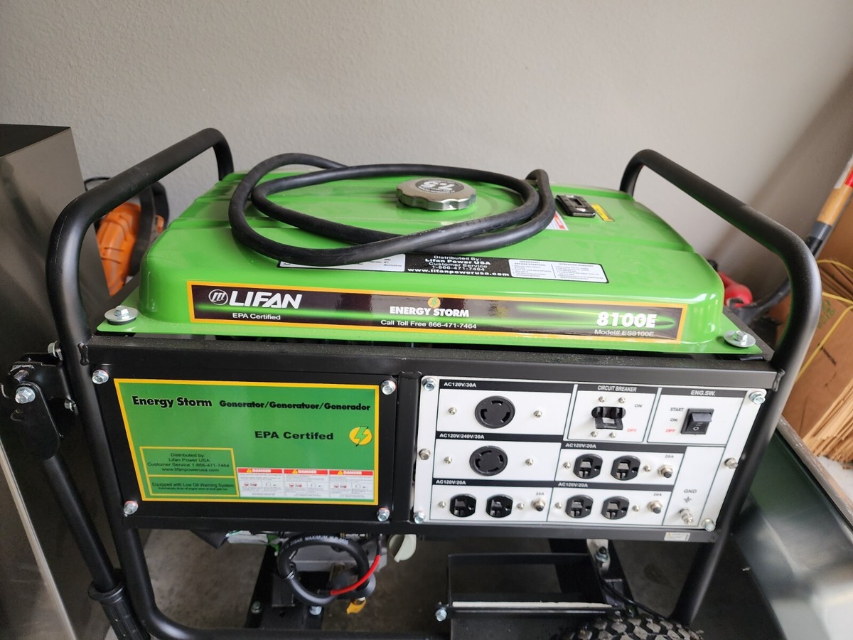 Lifan ES8100E 8000 Watt Generator 8000-Watt peak and 7500-Watt