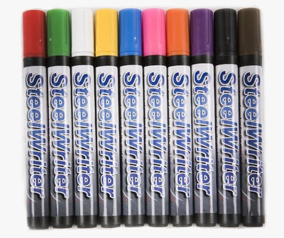 STEELWRITER MARKER PEN - FOR WRITING ON METALS. REMOVE WITH A DAMP CLOTH