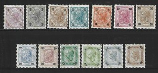 ÖSTERREICH K&K Kaiserkopf 1901 kompletter Satz ungebraucht 2 Scans