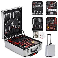 Portable 799 pcs Hand Tool Kit Mechanics Kit Metric Ratchet Wrench Set Organizer