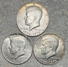Lot of  3:  1970-D Kennedy Half dollar + (2) 1976-S halves  40% silver