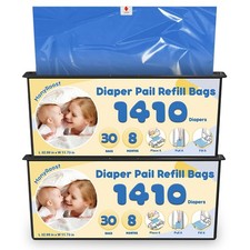 Diaper Pail Refills Bags Compatible with Genie Easy Roll Signature Platinum...