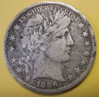 1896-O Barber Silver Half Dollar ~ Semi-Key/Better Date/Scarce ~ Very Good/Fine