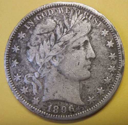 1896-O Barber Silver Half Dollar ~ Semi-Key/Better Date/Scarce ~ Very Good/Fine