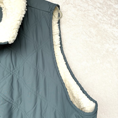 PULSE Mens Vest Size 3XL Teal Sherpa Fur Lined Outdoor Weather Gear Zip Pockets - Picture 7 of 14